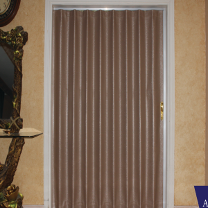 Leather accordion doors